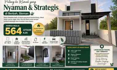 Rumah Modern di Berbah, Nyaman Ditinggali dan Menjanjikan untuk Invest