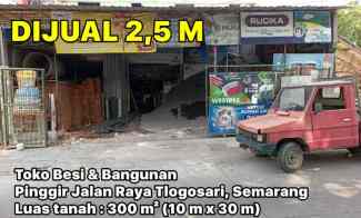Dijual Rumah/Toko Pinggir Jalan Raya Tlogosari, Semarang