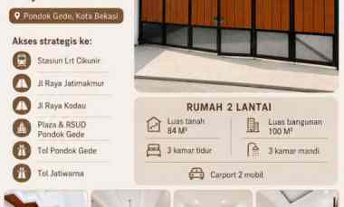 Rumah American Classic Strategis dekat Tol Pondok Gede Bekasi