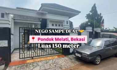 LUAS 150 meter di Pondok Melati Bekasi Rumah Strategis Jual Murah