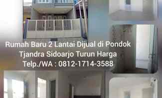 Rumah Dijual Pondok Tjandra Sidoarjo 2 Lantai Baru Turun Harga