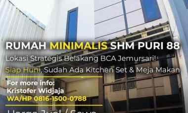 Jual Sewa Rumah Minimalis Puri 88 Wonocolo Jemursari Surabaya Furnish