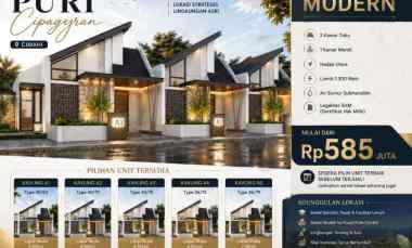 Hunian Modern Nuansa Puri Cipageran Cimahi -2 KT, 1 KM, Pilihan Kavlin