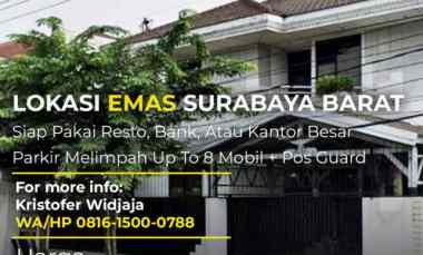 Dijual Rumah Komersial Main Road Raya Satelit Surabaya Barat LT 600m2