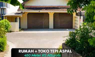 Rumah Toko Tepi Aspal di Utara Pasar Godean, Sleman 450 meter Rs at