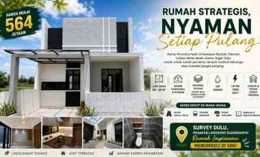 Rumah Modern Strategis di Berbah Sleman Mulai 564 Jutaan