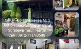 Jual Rumah Rungkut Mapan Barat Surabaya 1.5 Lantai Turun Harga