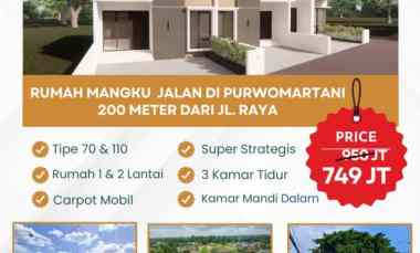 Rumah Purwomartani 749 juta, Strategis 200 meter ke jl. Raya
