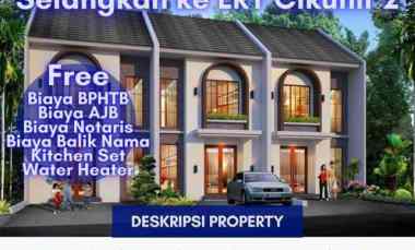 dijual rumah selangkah ke lrt cikunir 2