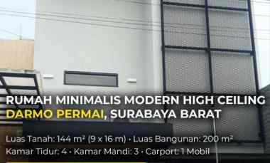 Dijual Rumah 2 Lantai SHM Simpang Darmo Permai Selatan Surabaya Barat