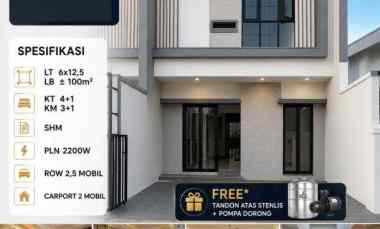 Rumah Dijual di Sutorejo Model Minimalis Modern dekat Galaxy Mall, Unair