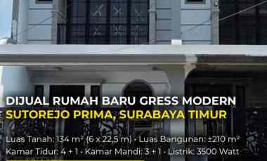 Dijual Rumah Baru Gress Sutorejo Prima Selatan Surabaya Timur Bonus Ta