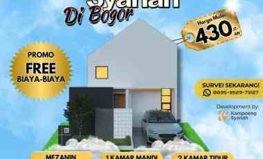 dijual rumah syariah modern di bogor mulai 430 jutaan