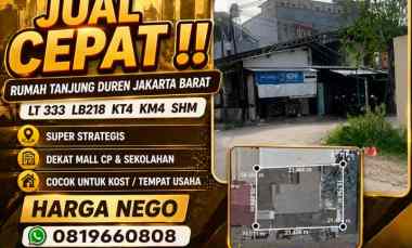 dijual rumah tanjung duren grogol