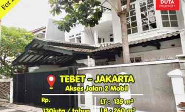 Rumah Tebet Dijual Lokasi Strategis Tenang Akses Jalan 2 Mobil