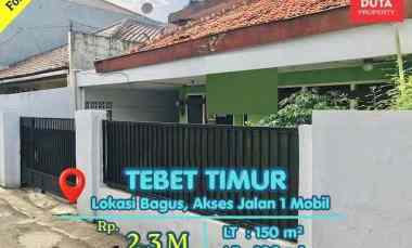 Dijual Rumah Tebet Hitung Tanah Lokasi Strategis dekat Taman Eco Park