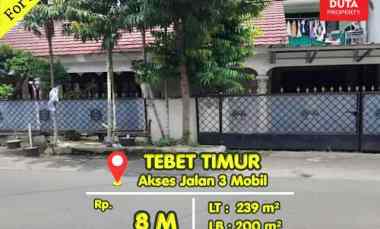 Dijual Cepat Rumah Tebet Timur Lokasi Strategis Akses Jalan Lebar