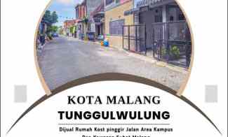 Rumah Kost Kota Malang Harga 775 juta Area Tunggulwulung