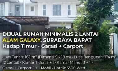 Dijual Rumah Alam Galaxy Sambikerep Surabaya Barat Lebar 9m