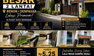 dijual segera rumah elit 2 lantai di renon denpasar