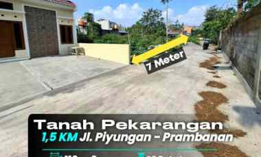 dijual tanah 1 5 km jl piyungan prambanan