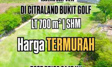 Tanah Murah Golf View Kavling Luas Kecil Citraland BGI SHM Termurah