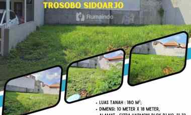 Dijual Tanah Residensial Siap Bangun di Citra Harmoni Taman Trosobo Si