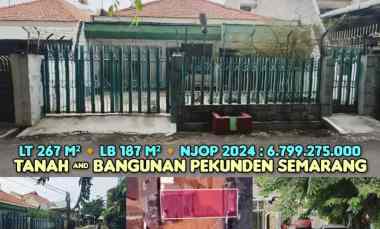 dijual tanah dan bangunan di pekunden semarang