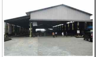 dijual tanah dan bangunan pabrik workshop