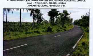 2272,57 Ha Tanah Luas 3 Desa, Kecamatan Agrabinta Cianjur, Jawa Barat
