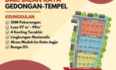 dijual tanah gedongan sumberagung