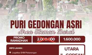 dijual tanah gedongan sumberagung