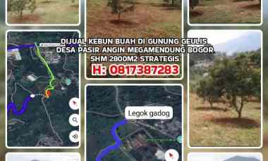 dijual tanah gunung geulis pasir angin