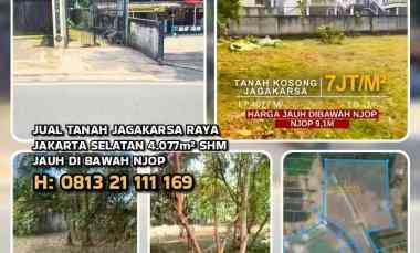 Jual Tanah Jagakarsa Raya Jakarta Selatan 4.077m SHM Harga Bawah NJOP