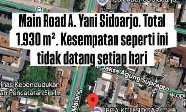 dijual tanah jalan ahmad yani sidoarjo