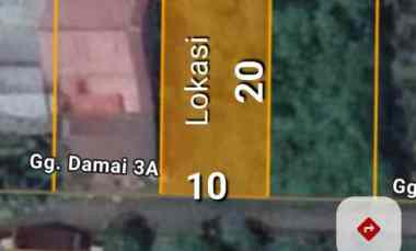 dijual tanah jalan bina jaya gang damai 3a
