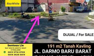 dijual tanah jalan darmo baru barat