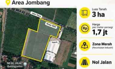 dijual tanah jalan jati pelem diwek