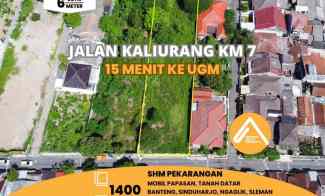 Tanah Pekarangan Jalan Kaliurang km 7 hanya 15 menit ke UGM