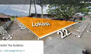 dijual tanah jalan komyos sudarso jeruju
