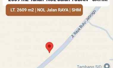 dijual tanah jalan raya bulu jatirogo