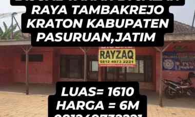 dijual tanah jalan raya tambakrejo