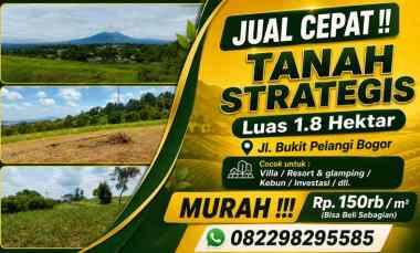dijual tanah jl bukit pelangi bogor