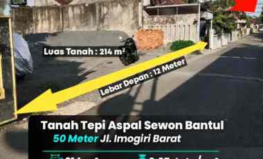 dijual tanah jl imogiri barat