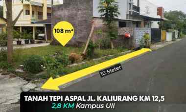 dijual tanah jl kaliurang km 12 5
