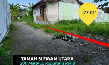 Tanah di jl. Kaliurang km 8, Sleman 200 meter jl. Kaliurang