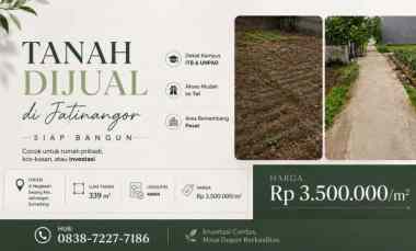 dijual tanah jl neglasari sayang kec