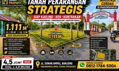dijual tanah jl ponpes sunan ampel bajeng