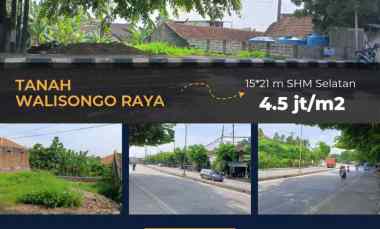 dijual tanah jl raya walisongo