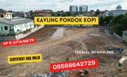Kavling Murah Pondok Kopi dekat Pondok Kelapa Jakarta Timur